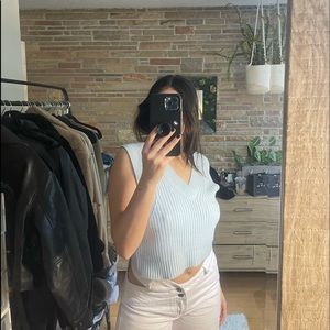 baby blue sweater vest
